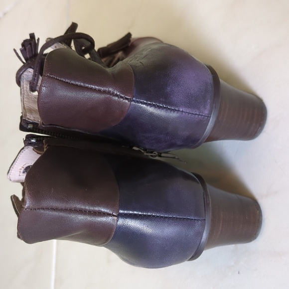 Spring Step Estrella Oxford Pump Heel Purple Leather Victorian Fall Booties 36EU - Picture 9 of 9